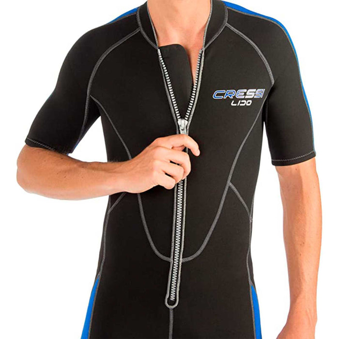 Shorty Wetsuit Lido Man 2mm Black-Blue XL-5 Cressi LV455005