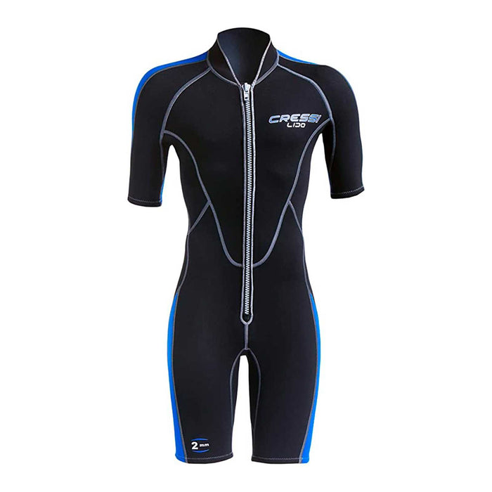 Shorty Wetsuit Lido Man 2mm Black-Blue XL-5 Cressi LV455005