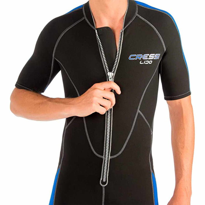 Muteo Corto Lido Uomo 2mm Nero-Blu XXL-6 Cressi LV455006