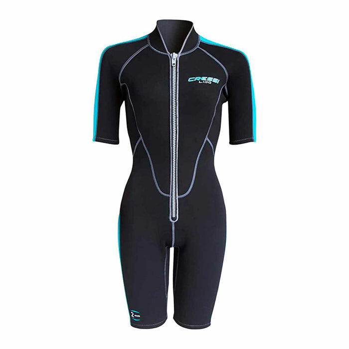 Muteo Corto Lido Donna 2mm Nero-Aquamarina M-3 Cressi LV457003
