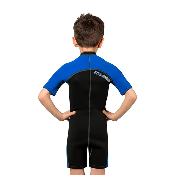 Shorty Wetsuit Lido Kids 2mm Black XS-6-7 Years Cressi CLV458001
