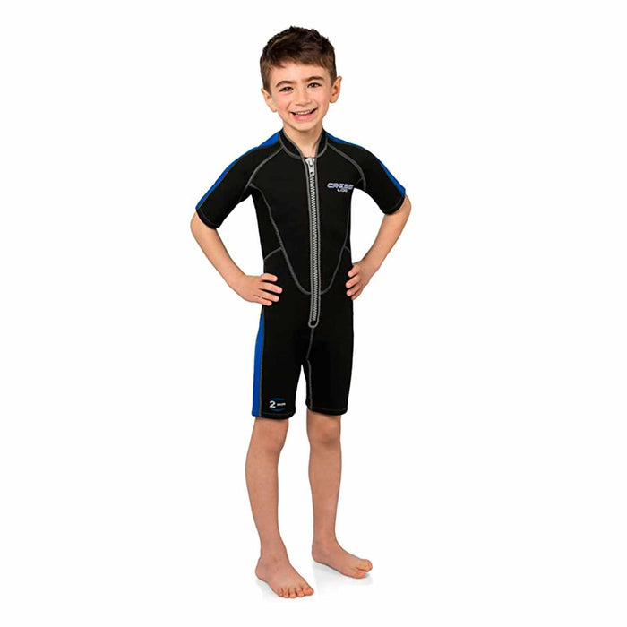 Shorty Wetsuit Lido Kids 2mm Black M-10-11 Years Cressi CLV458003