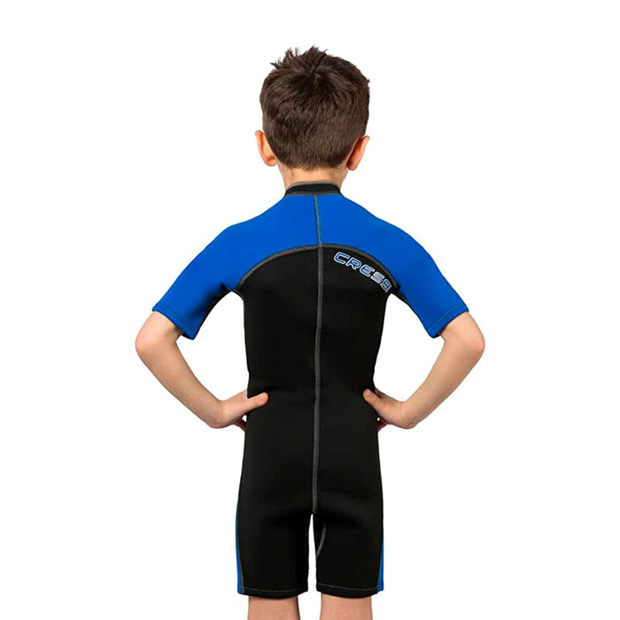 Shorty Wetsuit Lido Kids 2mm Black L-12-13 Years Cressi CLV458004