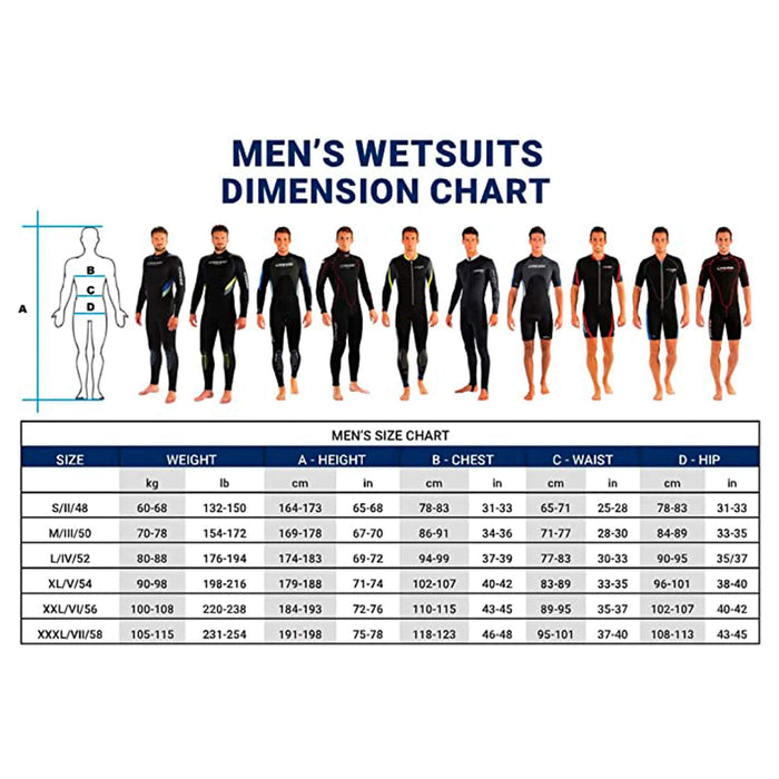 Full Wetsuit Endurance With Hood Man 7mm Black L-4 Cressi CLV500034