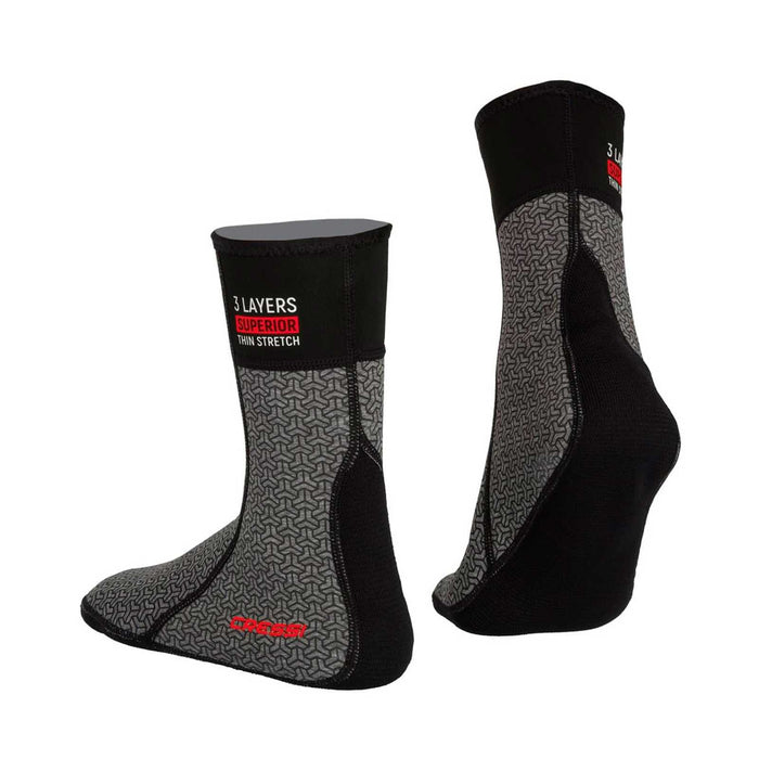 Calze da immersione termiche Sottocostume Grigio-Nero M-40-41 Cressi CLW475703