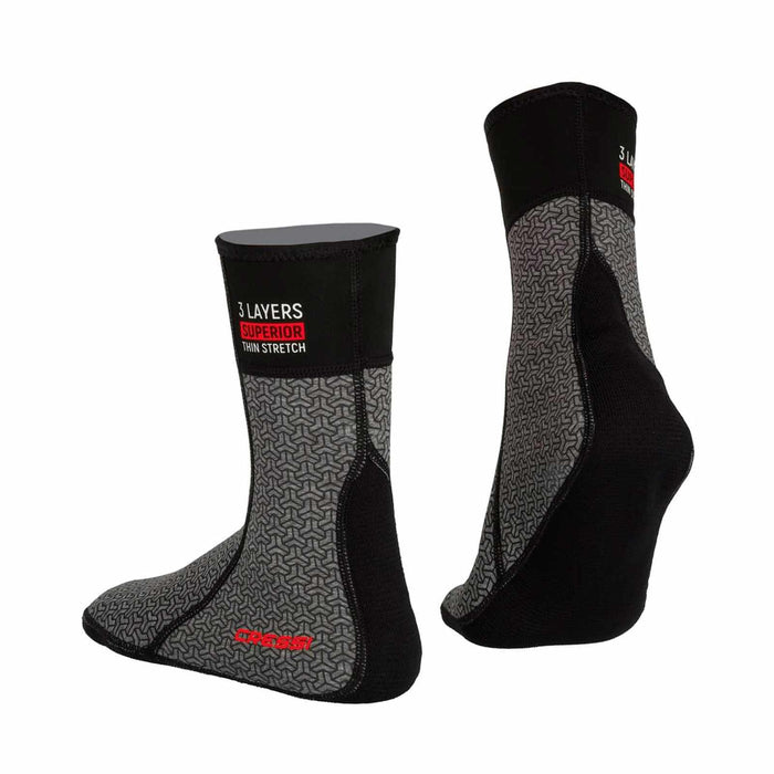 Diving Socks Thermal Undersuit Grey-Black XXL-46-47 Cressi CLW475706