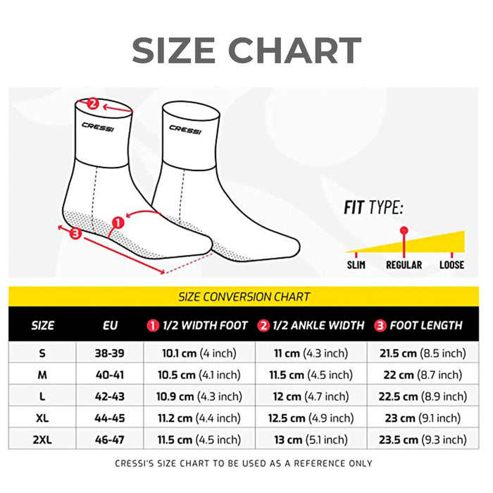Diving Socks Sarago 5mm Black M-40-41 Cressi XLX440503