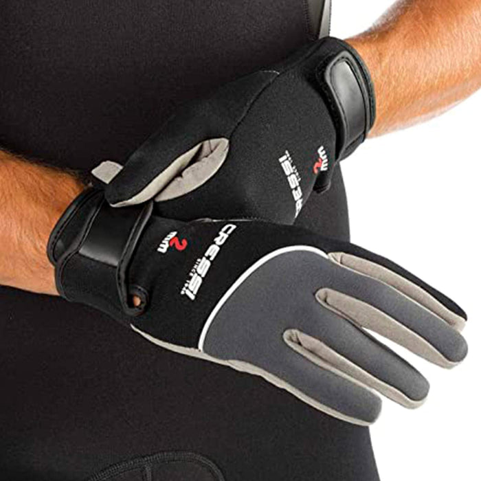 Gants de Plongée Tropical 2mm Noir-Gris S Cressi LX475301