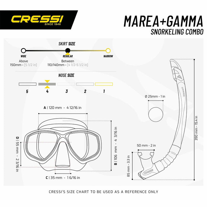 Snorkeling Kit Marea Vip Black Cressi DM1000055