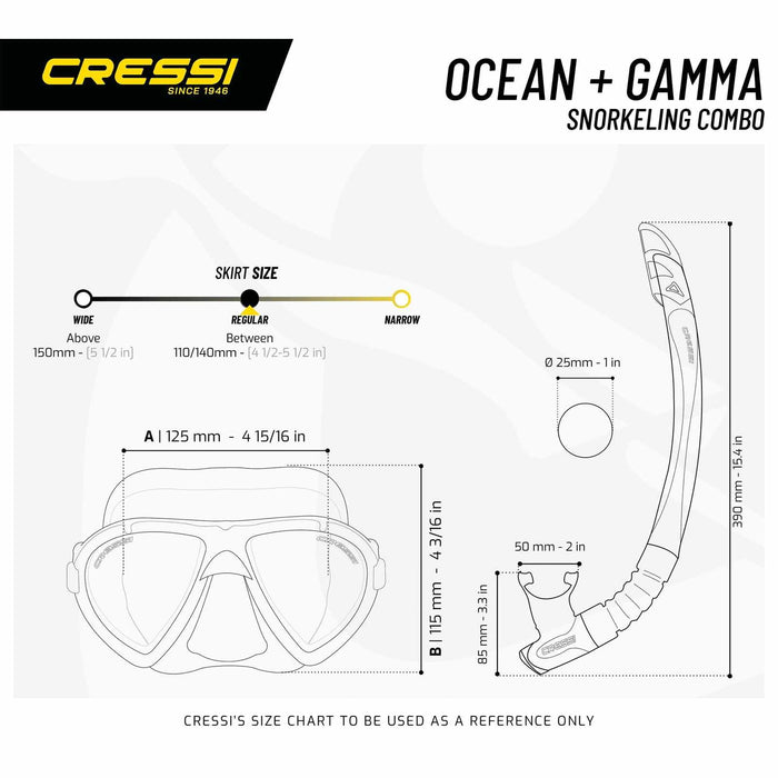 Snorkeling Kit Ocean Vip Aquamarine Cressi DM1000113