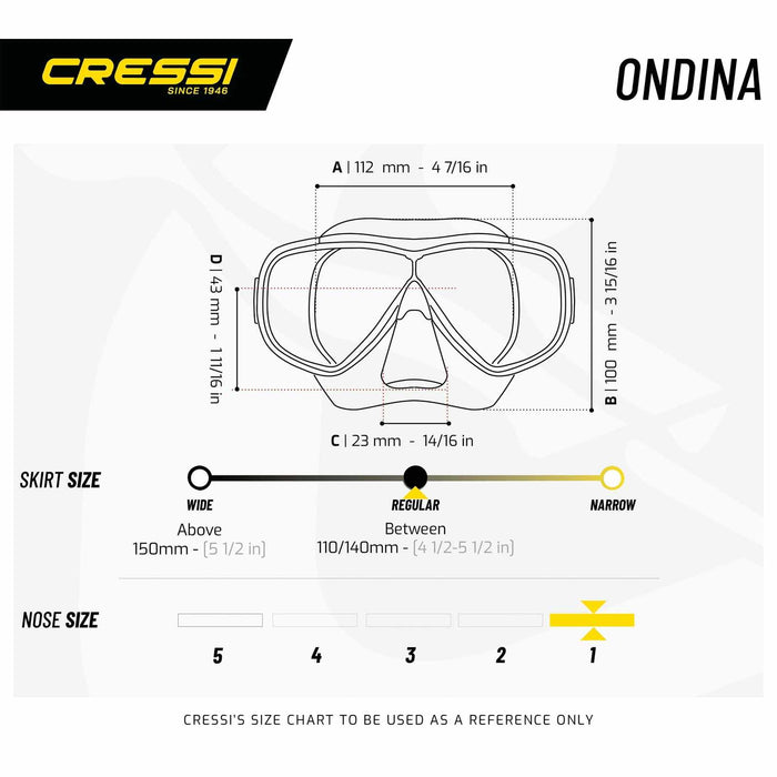 Snorkeling Kit Ondina Vip Kids Yellow Cressi DM1010131