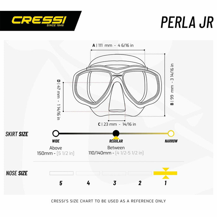 Snorkeling Kit Perla Kids Transparent-Blue Cressi DM101220
