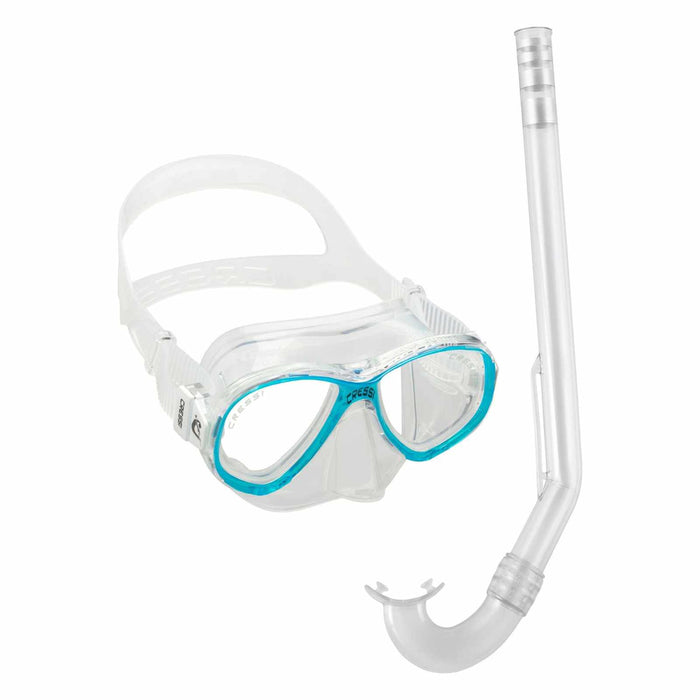Snorkeling Kit Perla Kids Transparent-Aquamarine Cressi DM101263