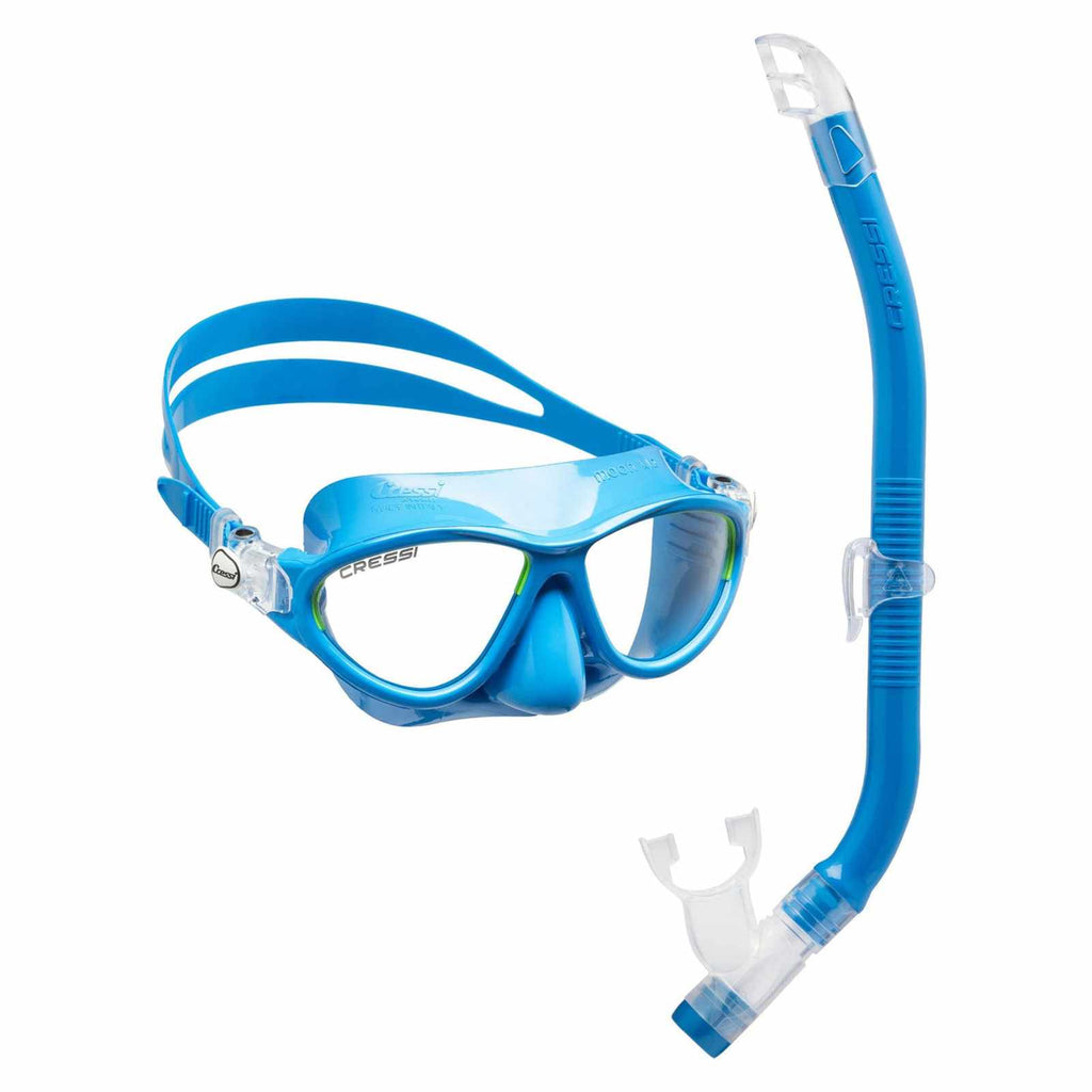 Snorkeling Kit Moon and Top Colorama Kids Blue-Lime Cressi DM200720