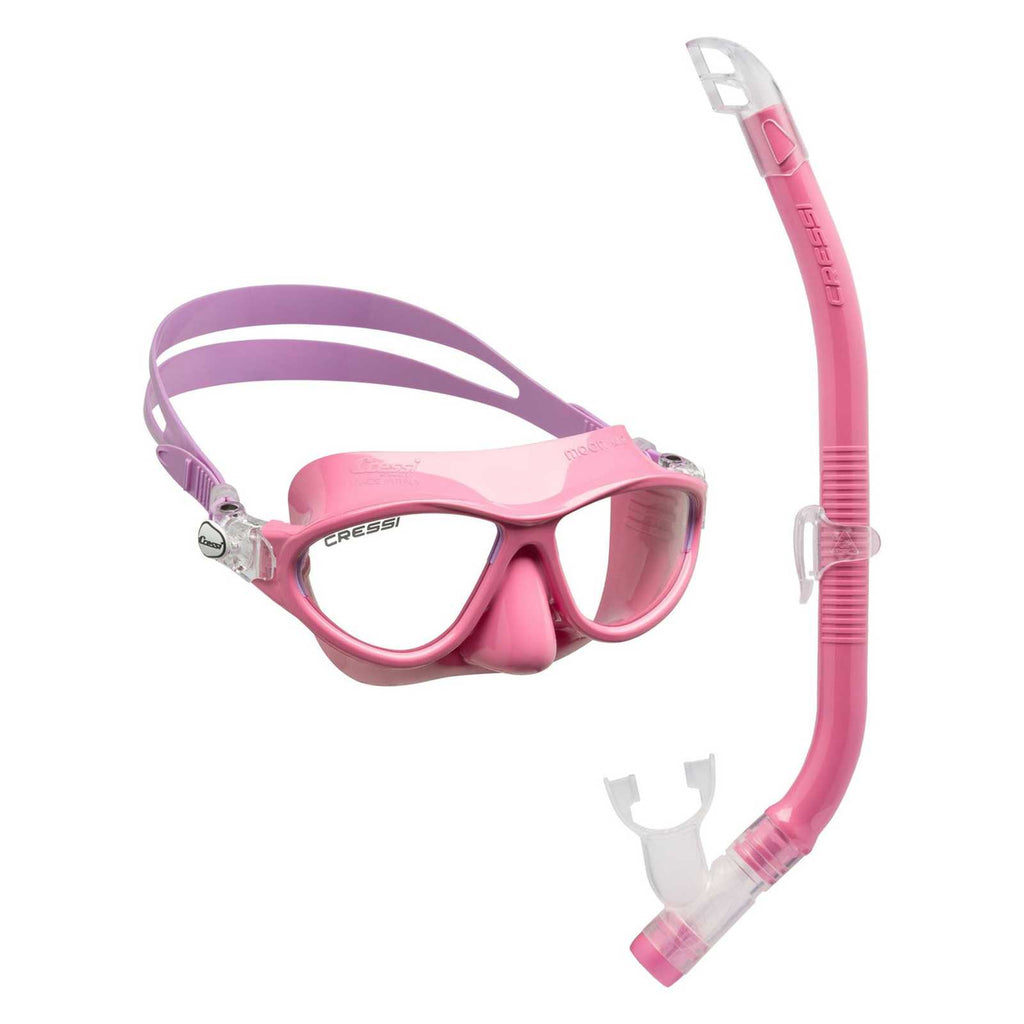Kit di Snorkeling Moon e Top Colorama Bambini Rosa-Lilla Cressi DM200740