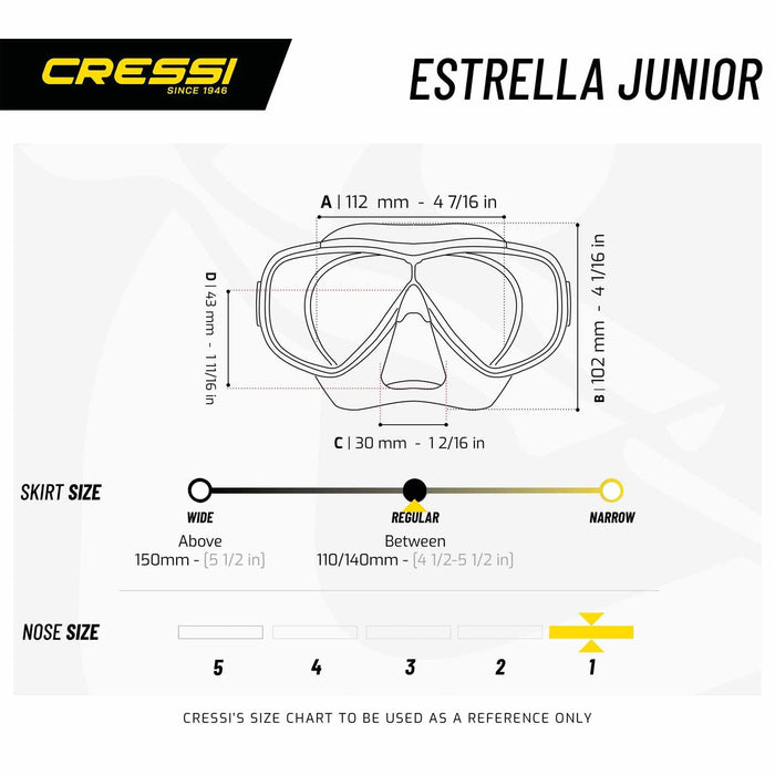 Snorkeling Kit Estrella Tx Vip Kids Pink Cressi DM350040