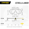 Snorkeling Kit Estrella Tx Vip Kids Aquamarine Cressi DM350063
