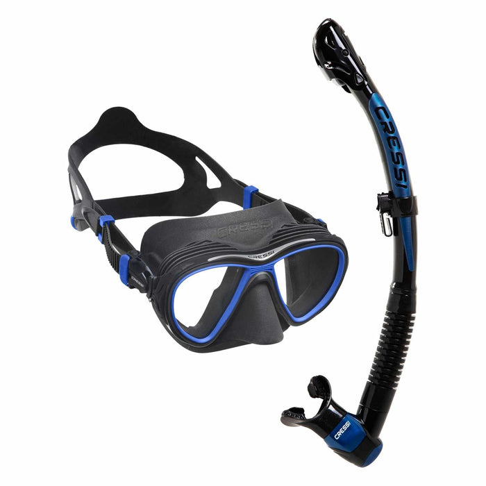 Snorkeling Kit Quantum and Itaca Ultra Dry Dark-Blue Cressi DM405020