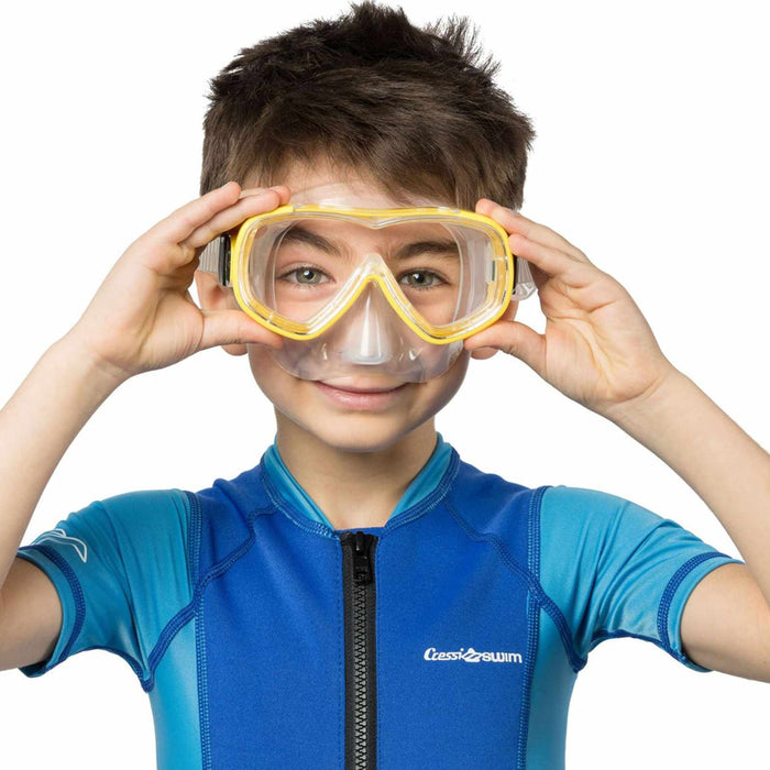 Masque de snorkeling en silicone Piumetta Transparent-Jaune Cressi DN200510