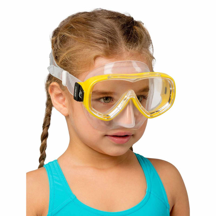 Masque de snorkeling en silicone Piumetta Transparent-Jaune Cressi DN200510