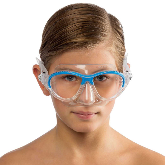 Snorkeling Silicone Mask Moon Kid Transparent-Blue Cressi DN200620
