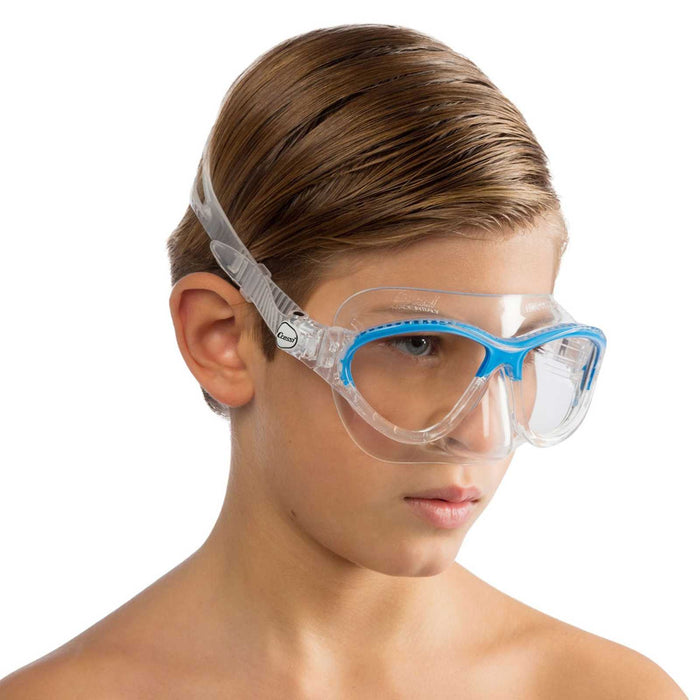 Snorkeling Silicone Mask Moon Kid Transparent-Blue Cressi DN200620