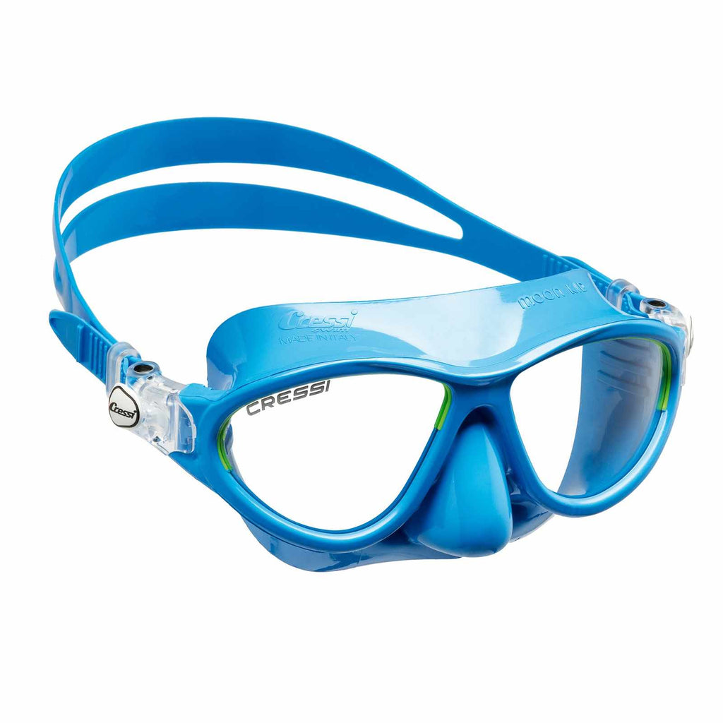 Mascara de Snorkel de Silicona Moon Niños Colorama Azul-Lima Cressi DN200720
