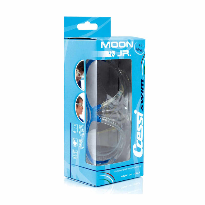 Mascara de Snorkel de Silicona Moon Niños Colorama Azul-Lima Cressi DN200720