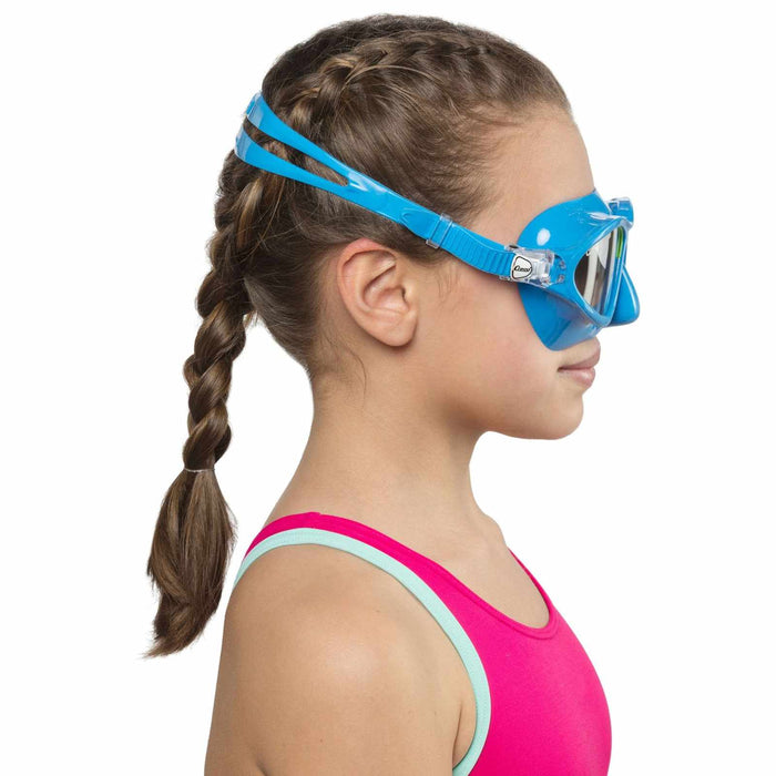 Mascara de Snorkel de Silicona Moon Niños Colorama Azul-Lima Cressi DN200720