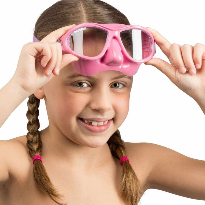 Masque de snorkeling en silicone Moon Kid Colorama Rose-Lilas Cressi DN200740
