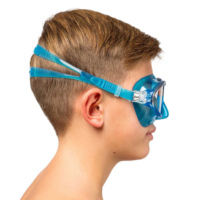 Snorkeling Silicone Mask Moon Kid Colorama Blue-Orange Cressi DN200828