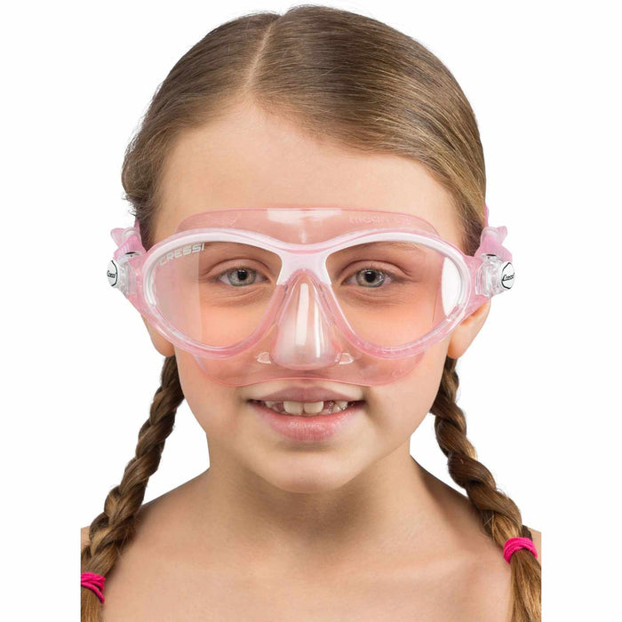 Snorkeling Silicone Mask Moon Kid Colorama Pink-White Cressi DN200834