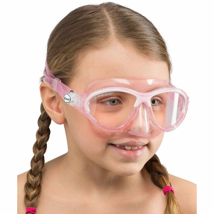 Snorkeling Silicone Mask Moon Kid Colorama Pink-White Cressi DN200834