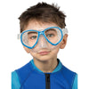 Masque de snorkeling en silicone Perla Enfants Transparent-Bleu Cressi DN208420