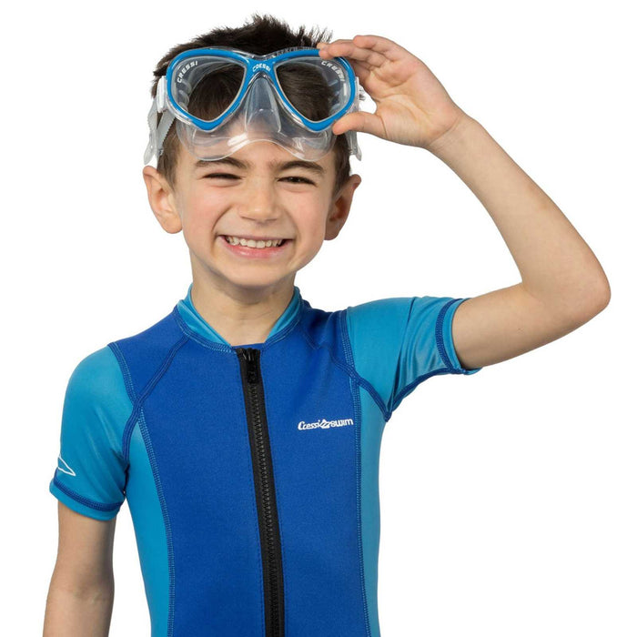 Masque de snorkeling en silicone Perla Enfants Transparent-Bleu Cressi DN208420