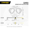 Maschera Snorkeling in Silicone Samoa Tx Trasparente-Aquamarine Cressi DN240025