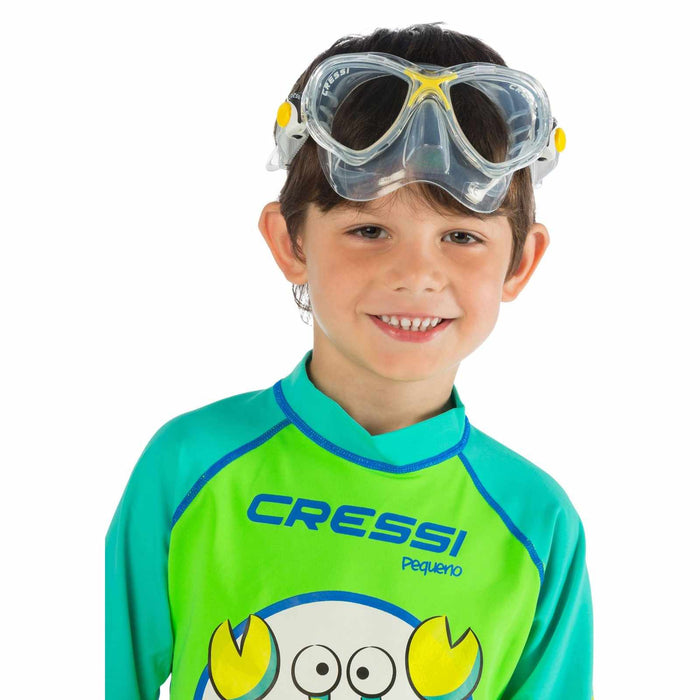 Masque de snorkeling Marea Enfants Transparent-Jaune Cressi DN283010