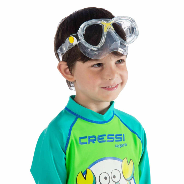 Masque de snorkeling Marea Enfants Transparent-Jaune Cressi DN283010