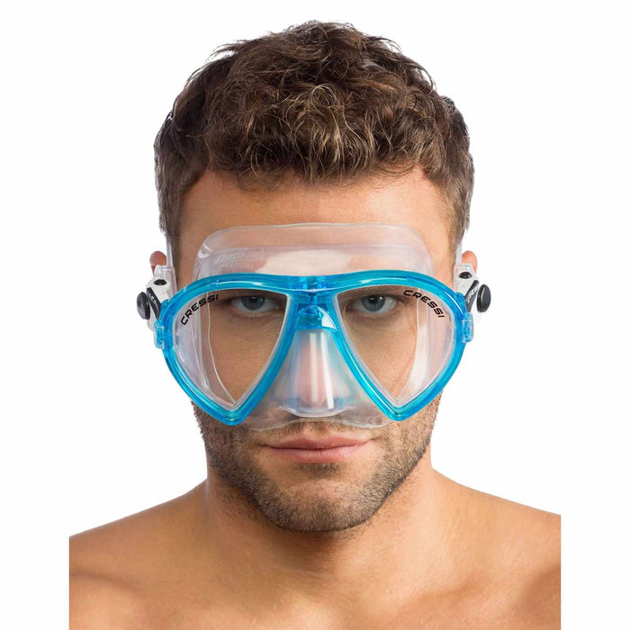 Máscara de snorkel de silicona Océano Transparente-Aguamarina Cressi DN291063