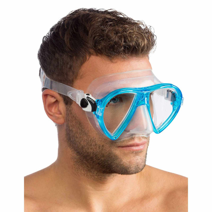 Máscara de snorkel de silicona Océano Transparente-Aguamarina Cressi DN291063