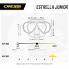 Snorkeling Silicone Mask Estrella Kids Aquamarine Cressi DN351050