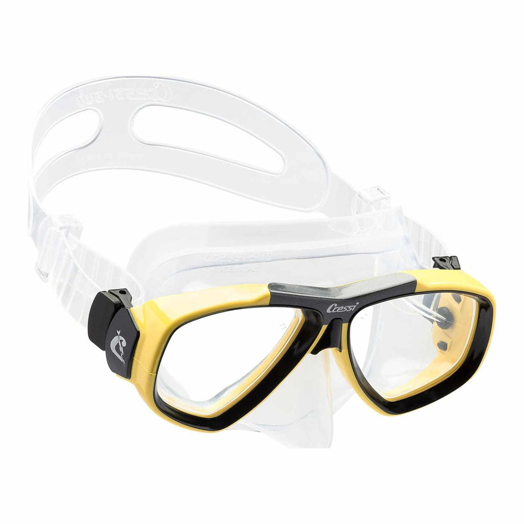 Máscara de buceo de silicona Focus Transparente-Amarillo Cressi DS241010