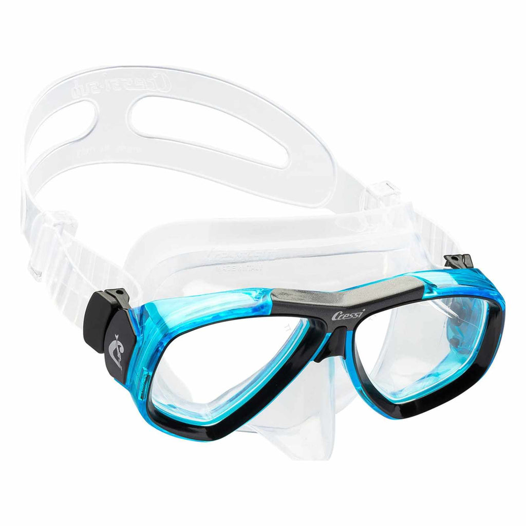 Máscara de buceo de silicona Focus Transparente-Aguamarina Cressi DS241063