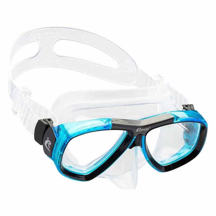 Máscara de buceo de silicona Focus Transparente-Aguamarina Cressi DS241063