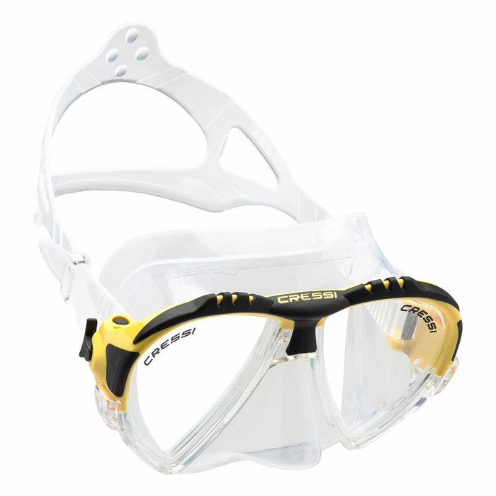 Máscara de buceo de silicona Matrix Transparente-Amarillo Cressi DS301010