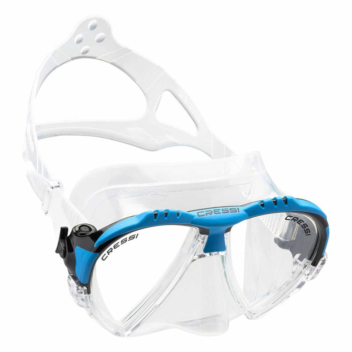 Máscara de buceo de silicona Matrix Transparente-Negro-Azul Cressi DS301020