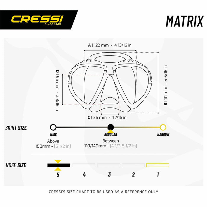 Diving Silicone Mask Matrix Green-Black Cressi DS309850