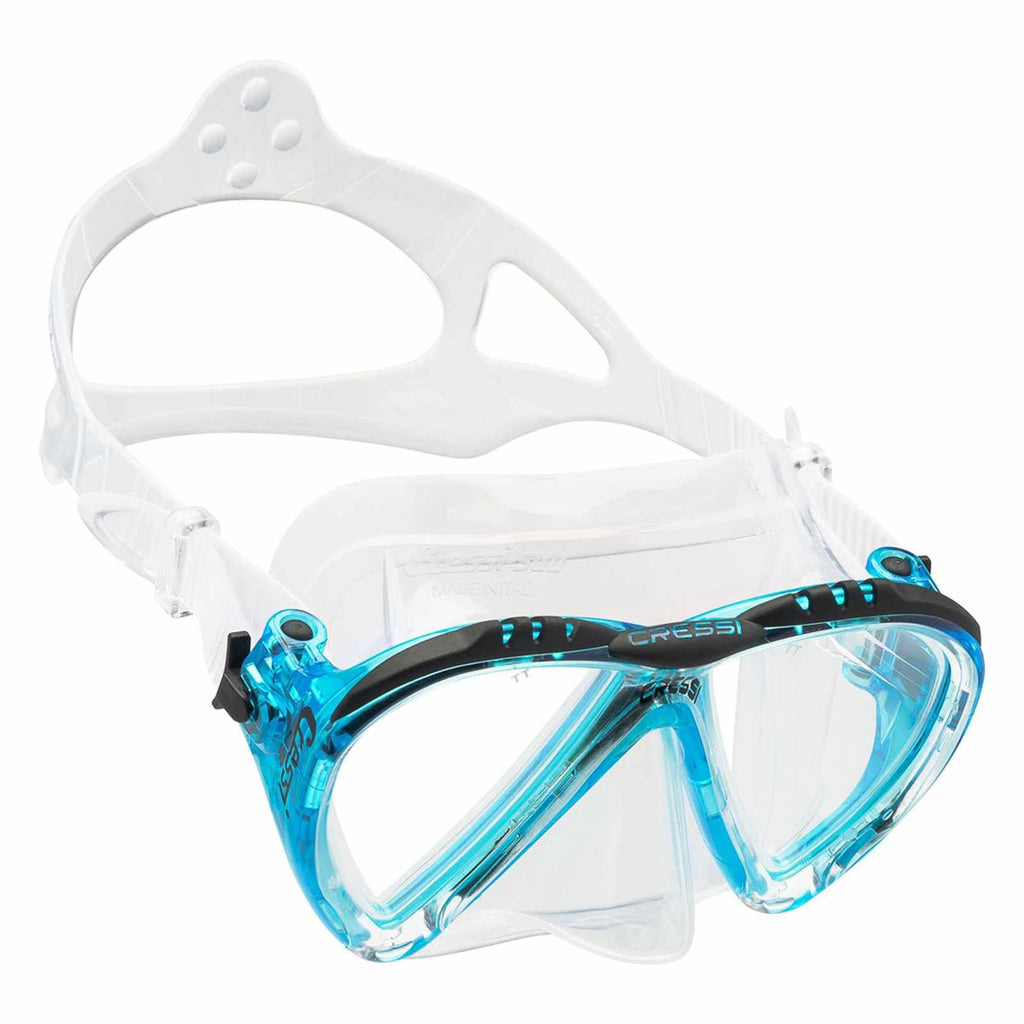 Diving Silicone Mask Lince 2 Transparent-Aquamarine Cressi DS311063