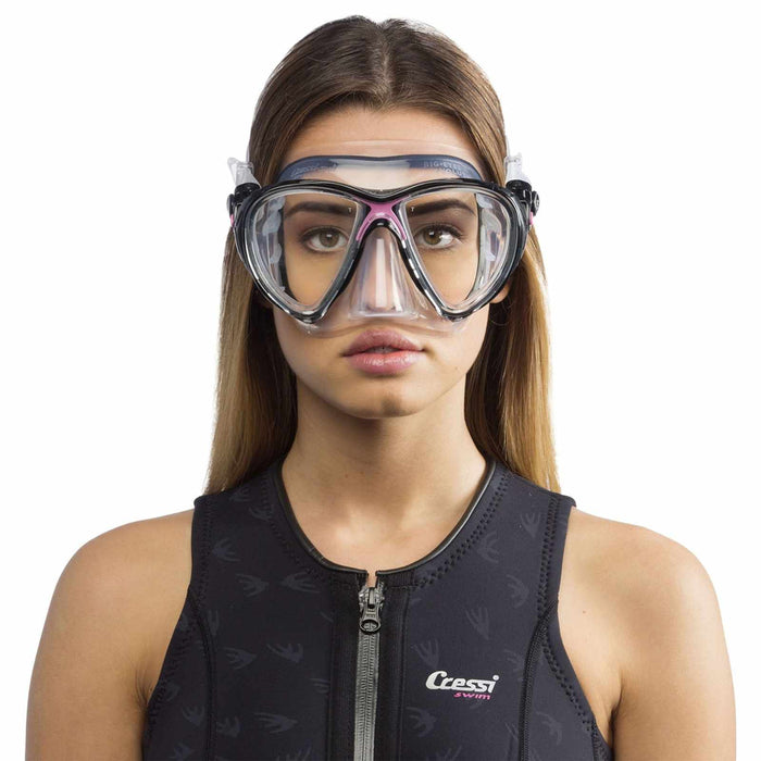 Diving Silicone Mask Evo Big Eyes Transparent-Pink Cressi DS336040