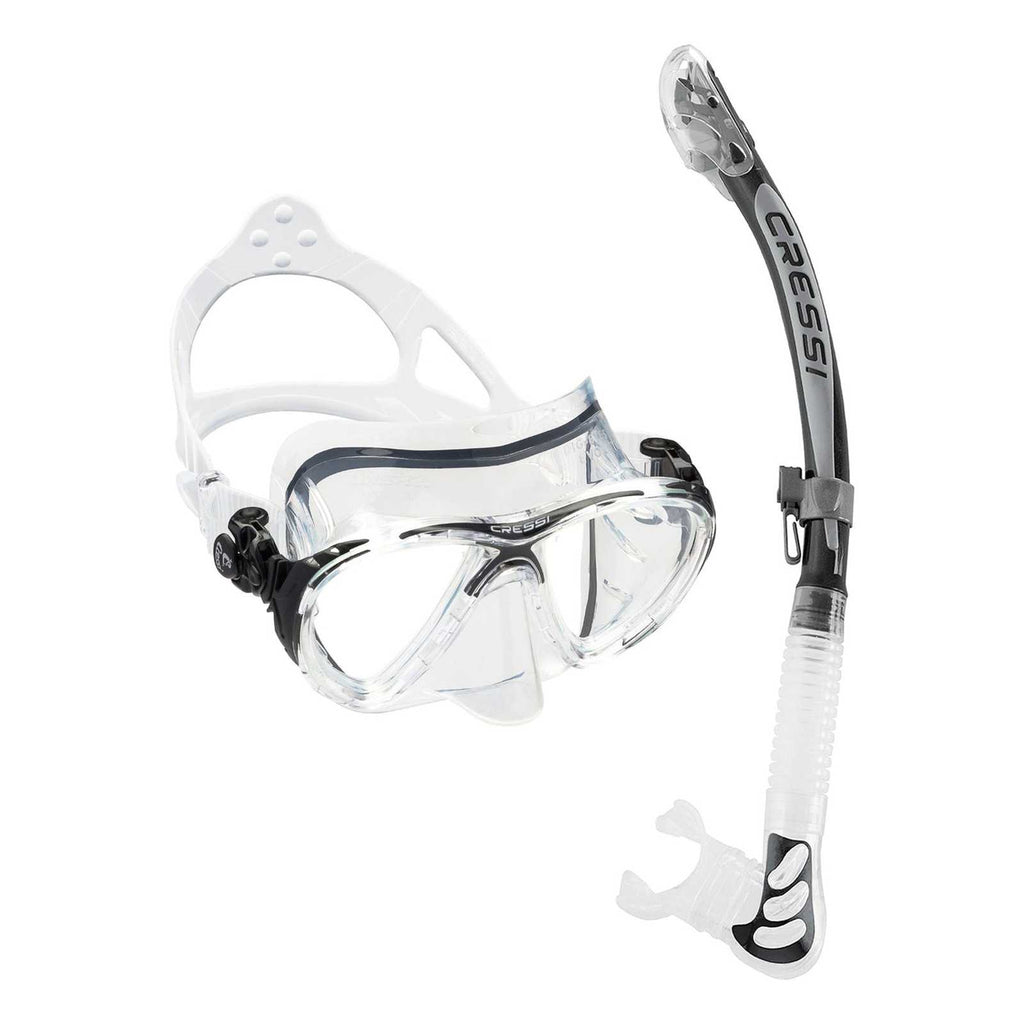 Snorkeling Kit Evo Big Eyes and Alpha Ultra Dry Transparent-Black Cressi DS337050